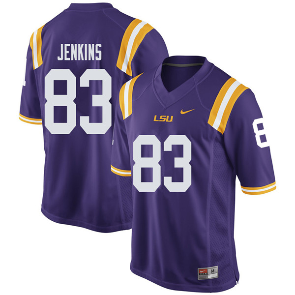 Men #83 Jaray Jenkins LSU Tigers College Football Jerseys Sale-Purple
